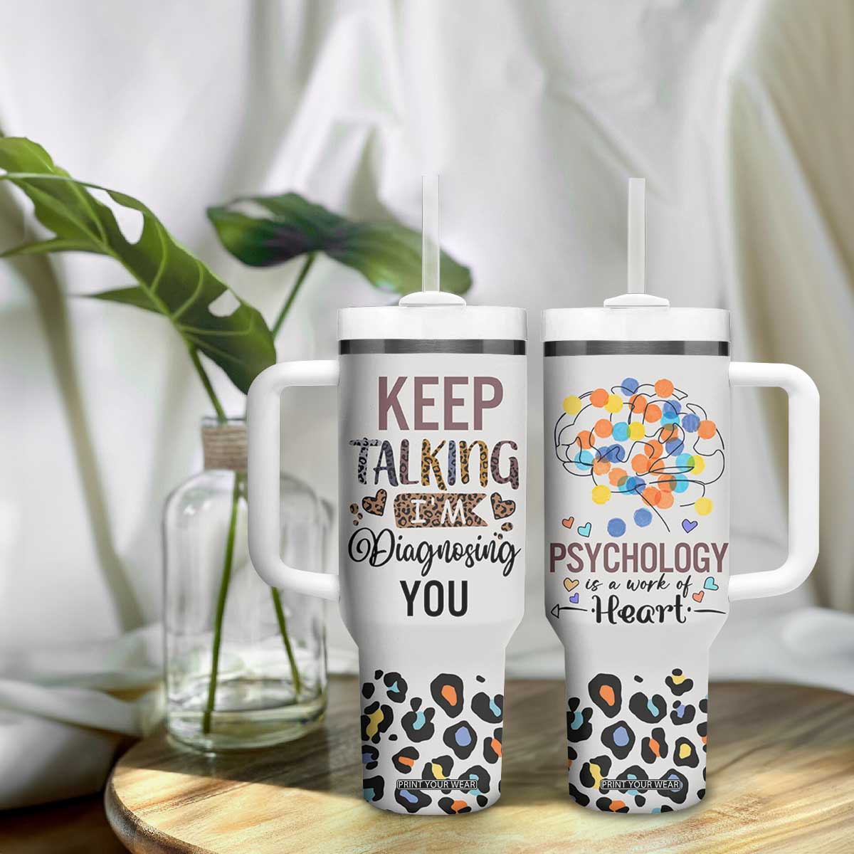 Psychology Gifts Tumbler With Handle Keep Talking I'm Diagnosing You School Psychologist TB10 Print Your Wear