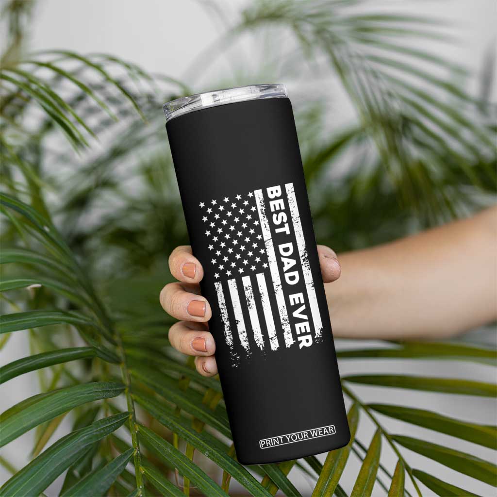 Christmas Gifts for Dad Skinny Tumbler Best Dad Ever American US Flag Father's Day TB10 Print Your Wear