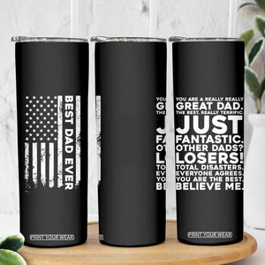 Christmas Gifts for Dad Skinny Tumbler Best Dad Ever American US Flag Father's Day TB10 Print Your Wear