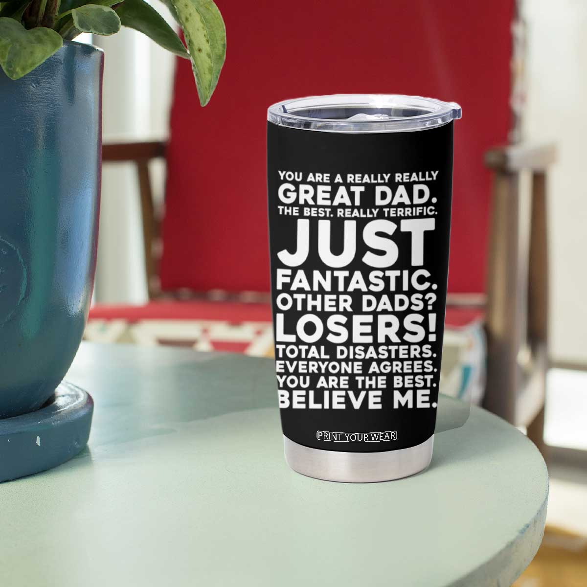 Christmas Gifts for Dad Tumbler Cup Best Dad Ever American US Flag Father's Day TB10 Print Your Wear