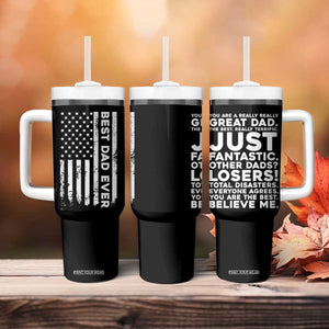 Christmas Gifts for Dad Tumbler With Handle Best Dad Ever American US Flag Father's Day TB10 Print Your Wear