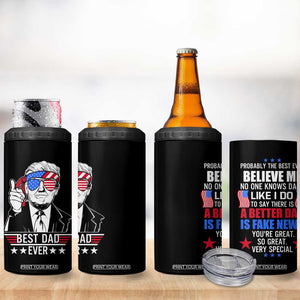Christmas Gifts for Dad 4 in 1 Can Cooler Tumbler Best Dad Ever American Flag TB10 Print Your Wear