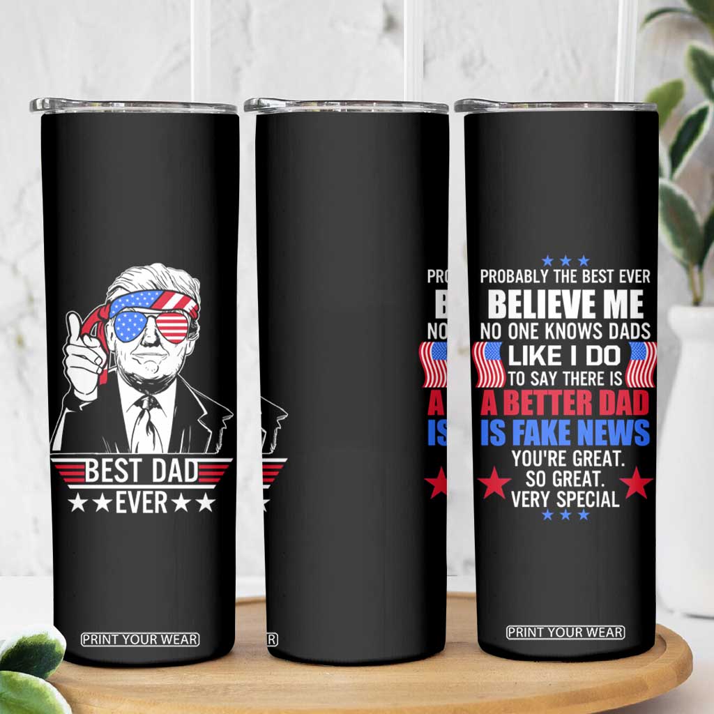 Christmas Gifts for Dad Skinny Tumbler Best Dad Ever American Flag TB10 Print Your Wear