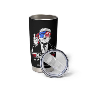 Best Dad Ever Trump Tumbler Cup American Flag Fathers Day Gift TB10 Print Your Wear