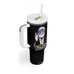 Christmas Gifts for Dad Tumbler With Handle Best Dad Ever American Flag TB10 Print Your Wear