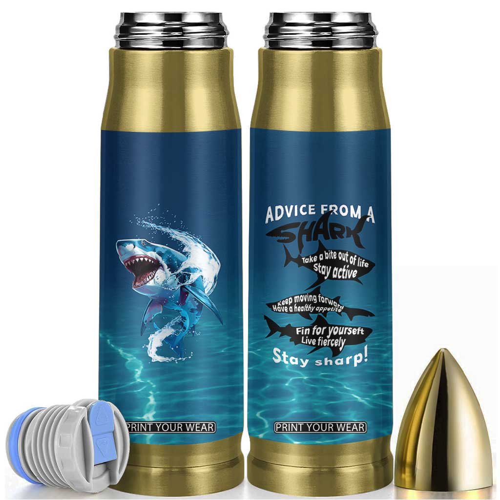 Shark Lovers Bullet Tumbler Everything Will Kill You So Choose Something Fun TB10 Blue Print Your Wear