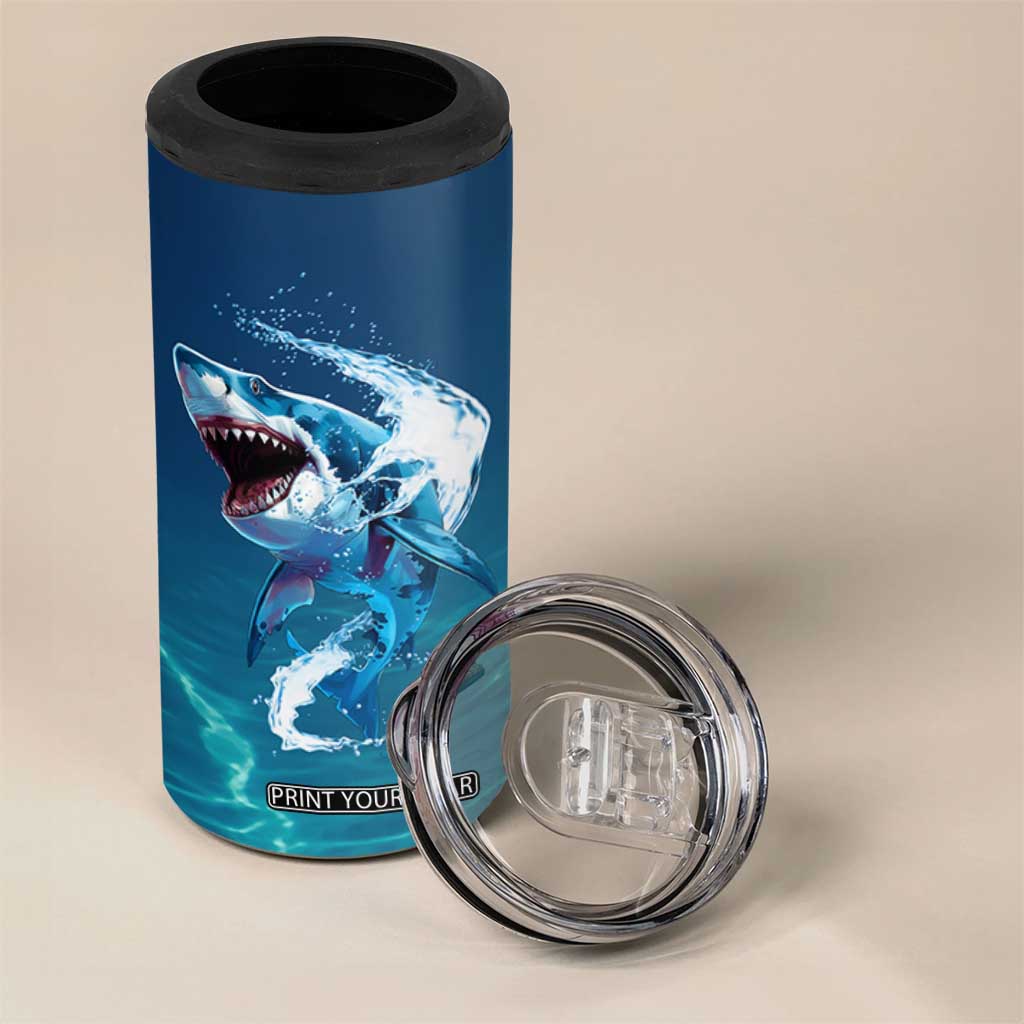 Shark Lovers 4 in 1 Can Cooler Tumbler Everything Will Kill You So Choose Something Fun TB10 Print Your Wear