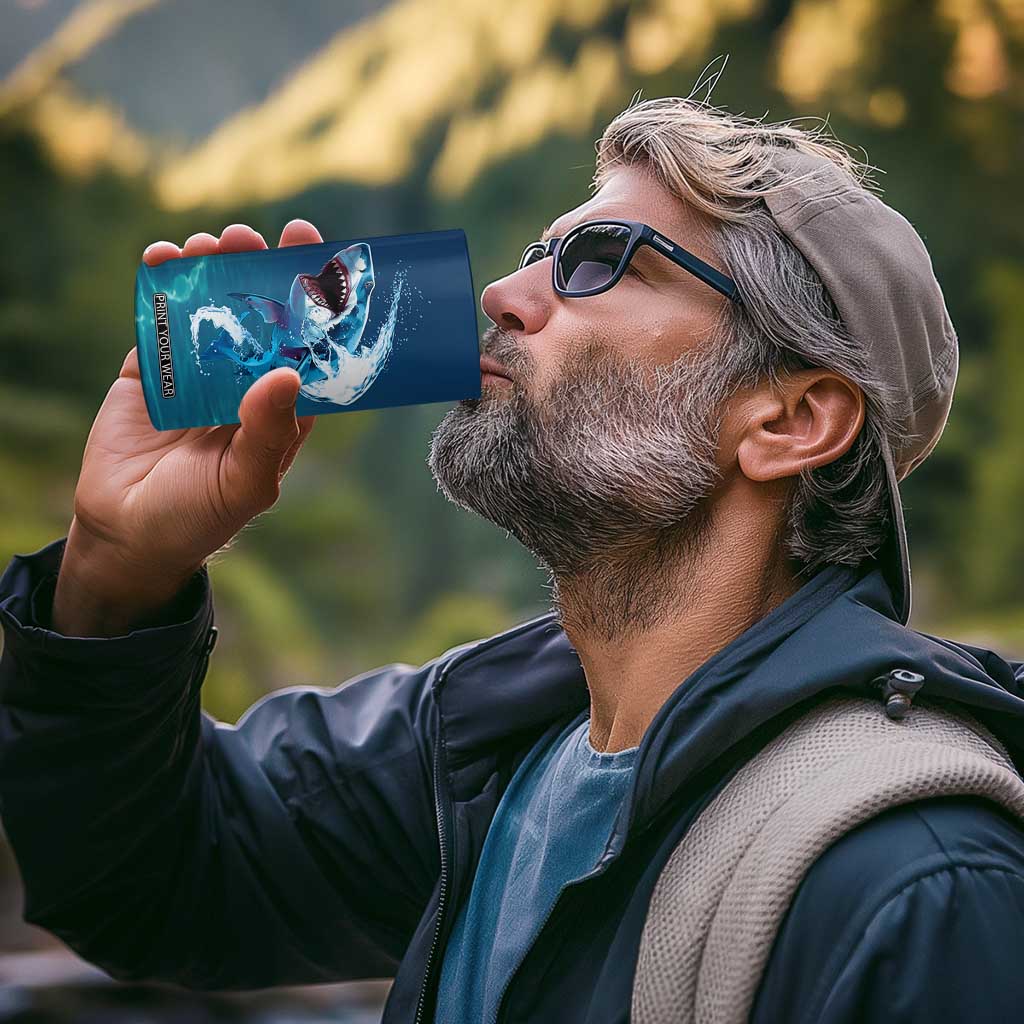 Shark Lovers 4 in 1 Can Cooler Tumbler Everything Will Kill You So Choose Something Fun TB10 Print Your Wear
