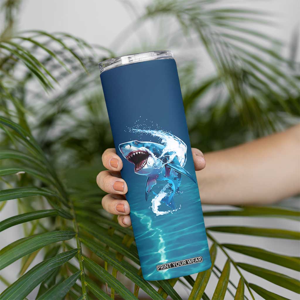 Shark Lovers Skinny Tumbler Everything Will Kill You So Choose Something Fun TB10 Print Your Wear