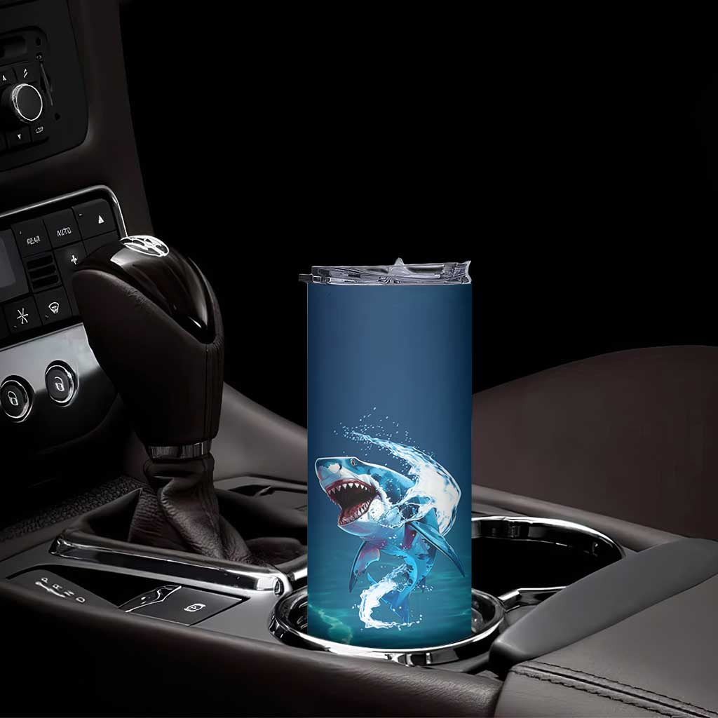 Shark Lovers Skinny Tumbler Everything Will Kill You So Choose Something Fun TB10 Print Your Wear