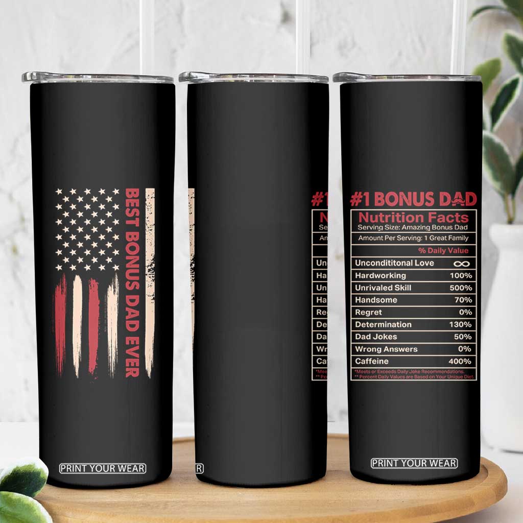 Bonus Dad Gifts Skinny Tumbler Stepdad American Flag Fathers Day TB10 Print Your Wear