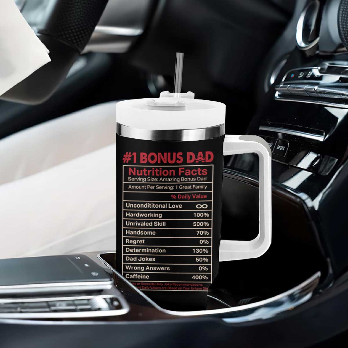 Bonus Dad Gifts Tumbler With Handle Stepdad American Flag Fathers Day TB10 Print Your Wear