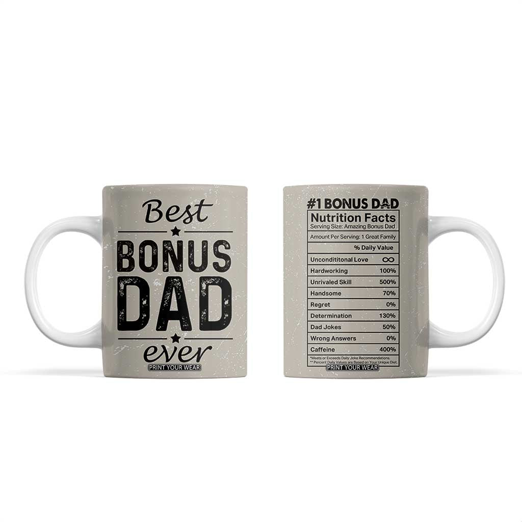 Best Bonus Dad Ever Coffee Mug Stepdad Fathers Day Gifts From Stepdaughter Stepson TB10 Sand Print Your Wear