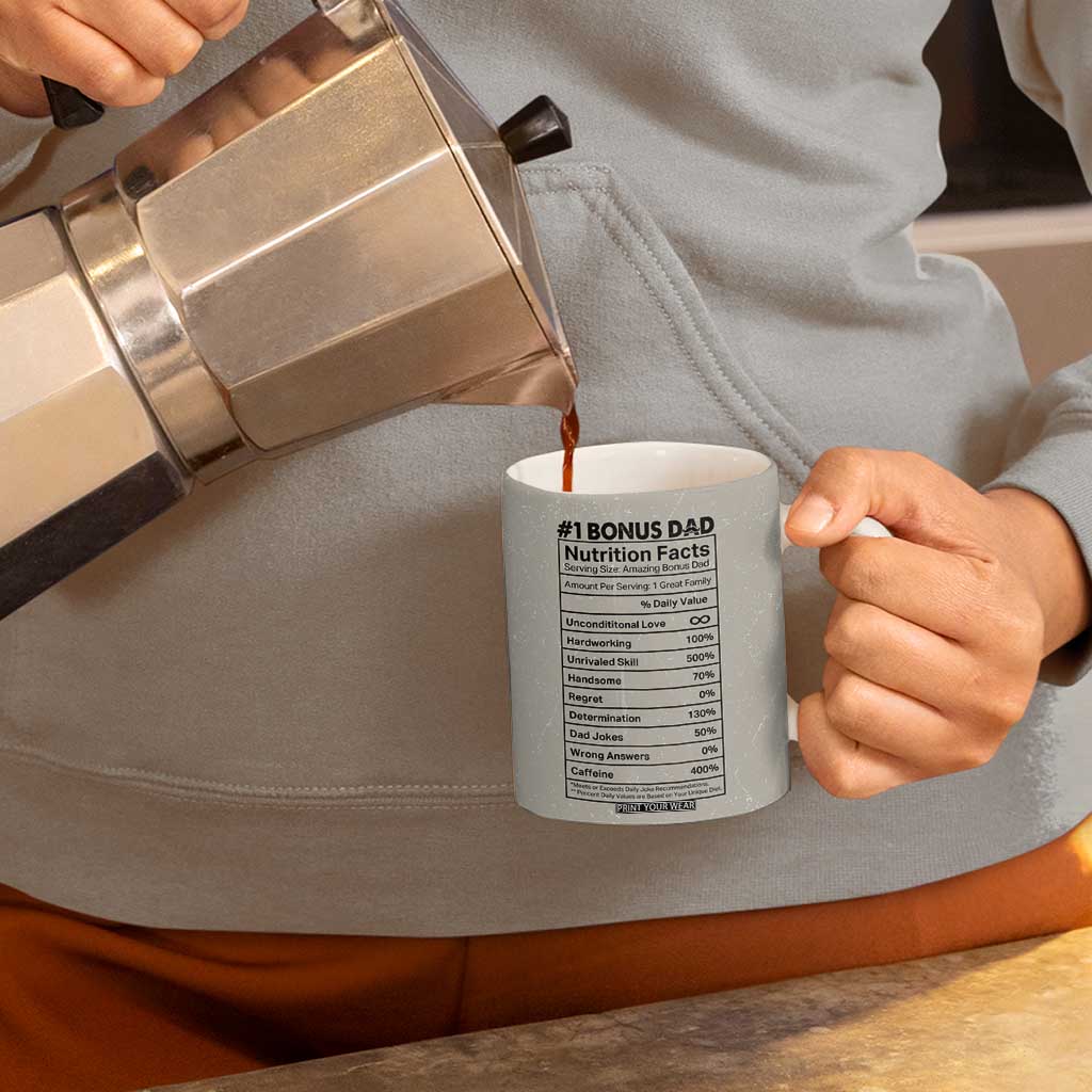 Best Bonus Dad Ever Coffee Mug Stepdad Fathers Day Gifts From Stepdaughter Stepson TB10 Print Your Wear