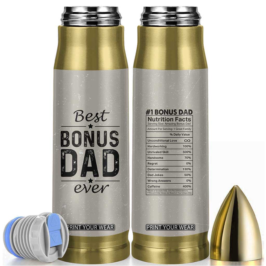 Best Bonus Dad Ever Bullet Tumbler Stepdad Fathers Day Gifts From Stepdaughter Stepson TB10 Sand Print Your Wear