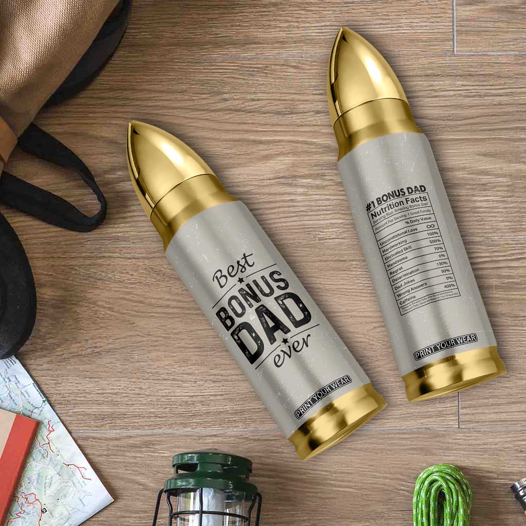 Best Bonus Dad Ever Bullet Tumbler Stepdad Fathers Day Gifts From Stepdaughter Stepson TB10 Print Your Wear