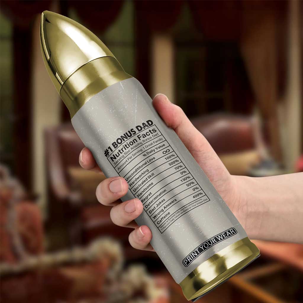 Best Bonus Dad Ever Bullet Tumbler Stepdad Fathers Day Gifts From Stepdaughter Stepson TB10 Print Your Wear