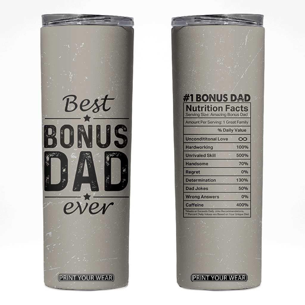 Best Bonus Dad Ever Skinny Tumbler Stepdad Fathers Day Gifts From Stepdaughter Stepson TB10 Sand Print Your Wear