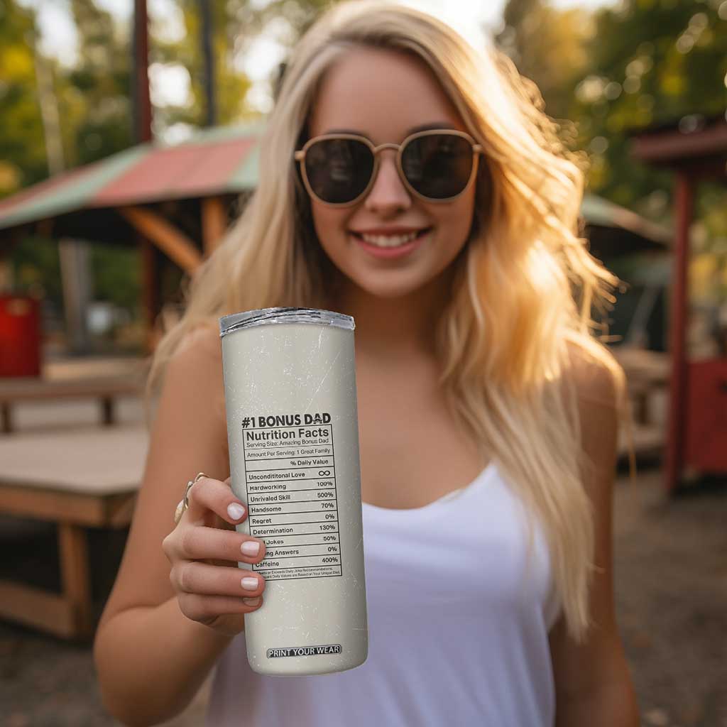 Best Bonus Dad Ever Skinny Tumbler Stepdad Fathers Day Gifts From Stepdaughter Stepson TB10 Print Your Wear