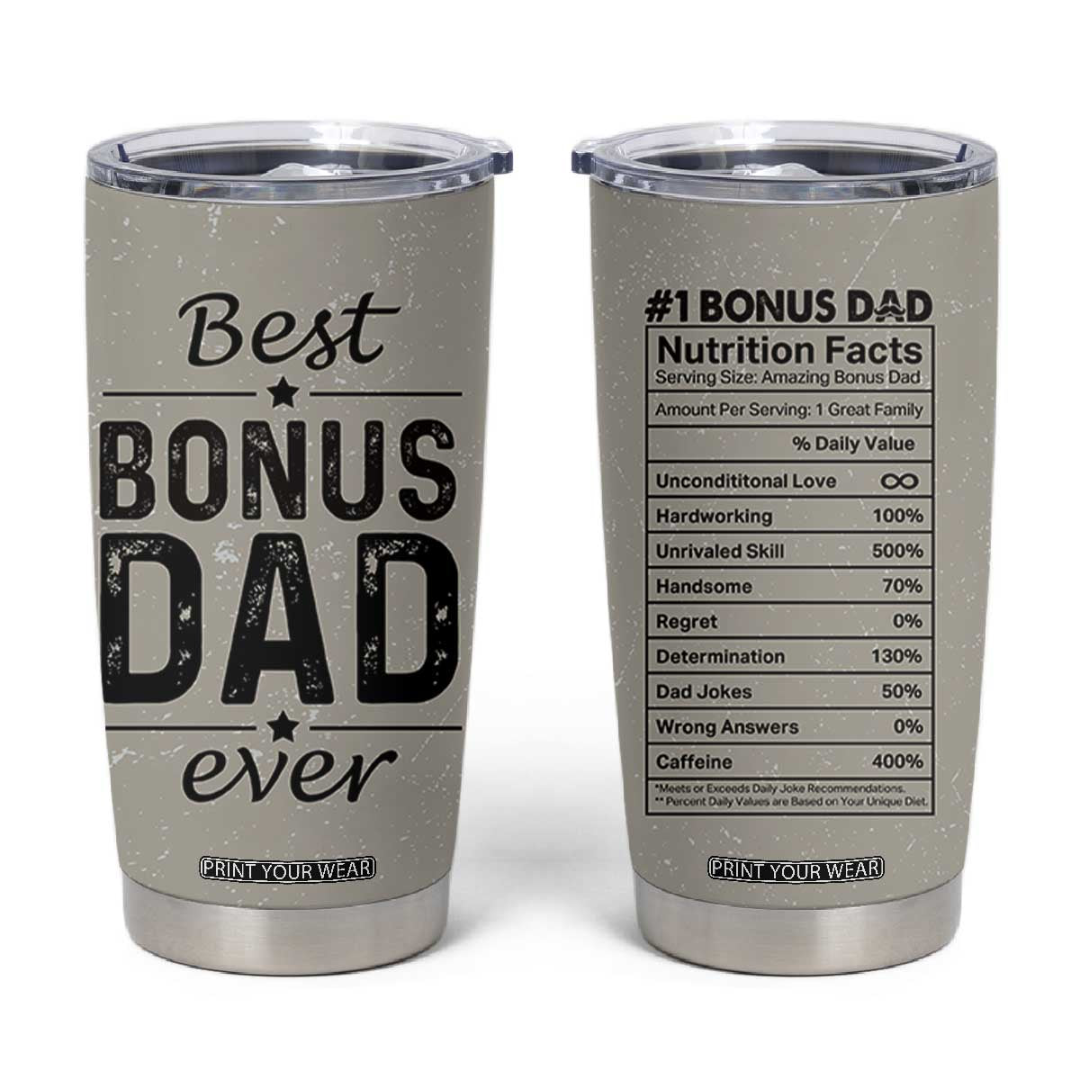 Best Bonus Dad Ever Tumbler Cup Stepdad Fathers Day Gifts From Stepdaughter Stepson TB10 Sand Print Your Wear
