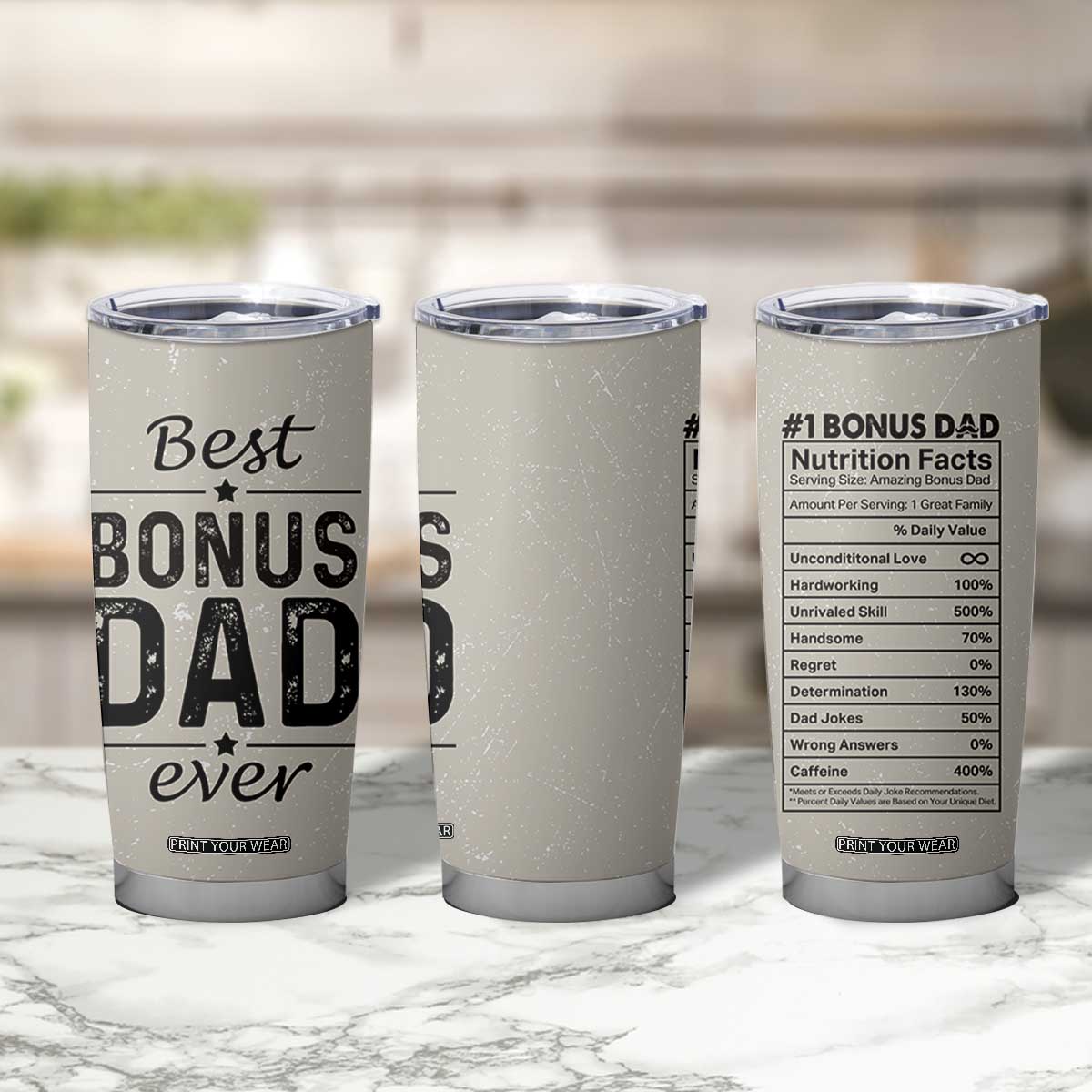 Best Bonus Dad Ever Tumbler Cup Stepdad Fathers Day Gifts From Stepdaughter Stepson TB10 Print Your Wear