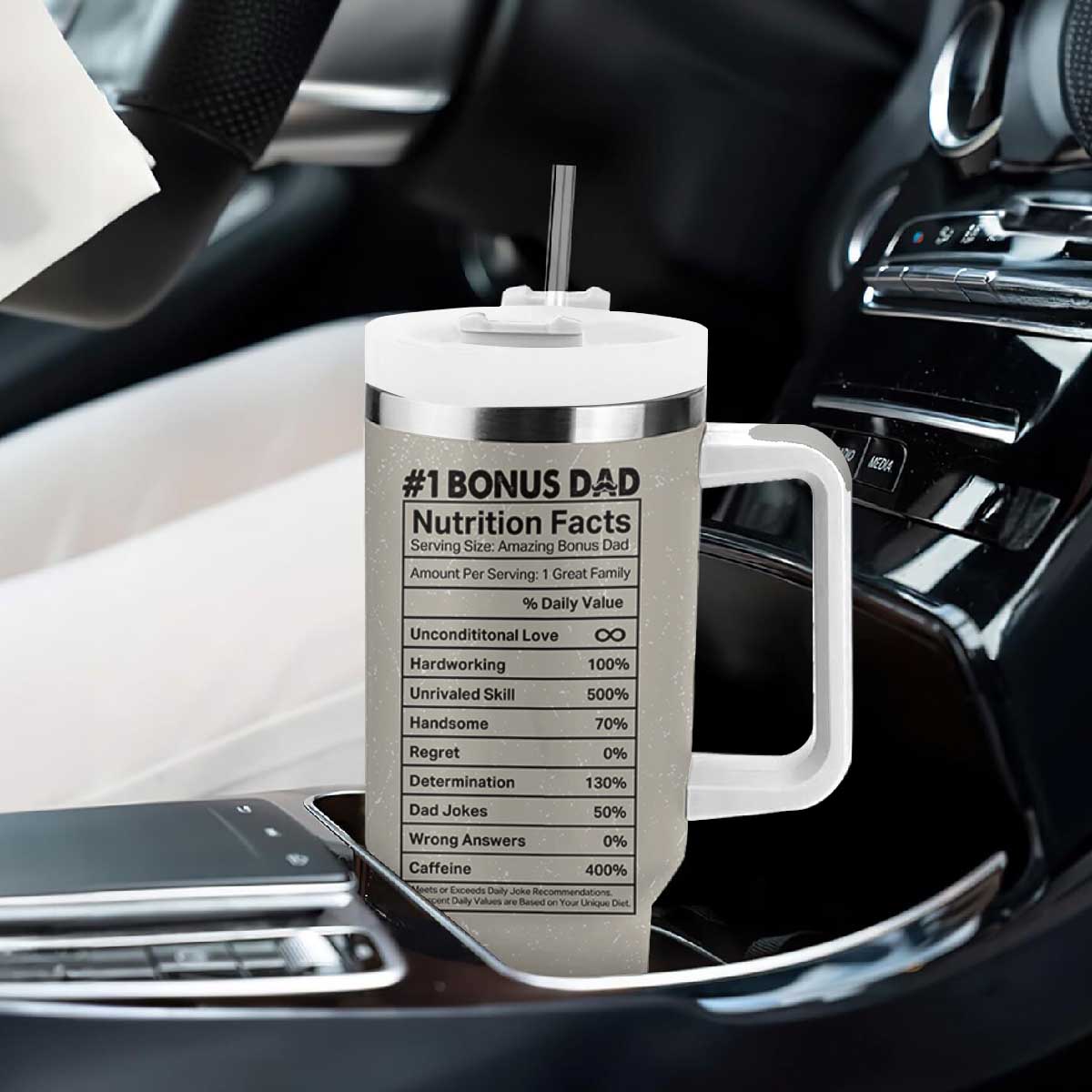 Best Bonus Dad Ever Tumbler With Handle Stepdad Fathers Day Gifts From Stepdaughter Stepson TB10 Print Your Wear