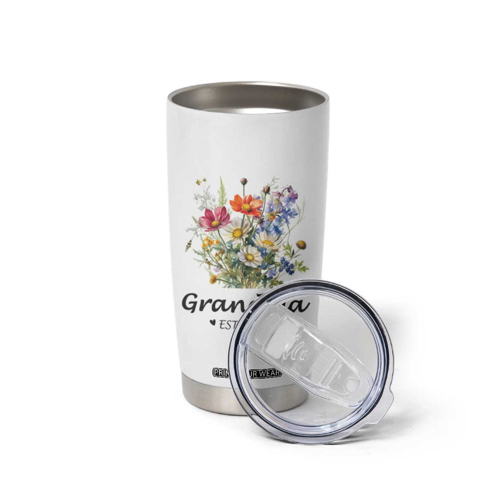 Promoted to Grandma Tumbler Cup Granny Est.2025 Pregnancy Announcement Gifts for New Grandparents TB10 Print Your Wear