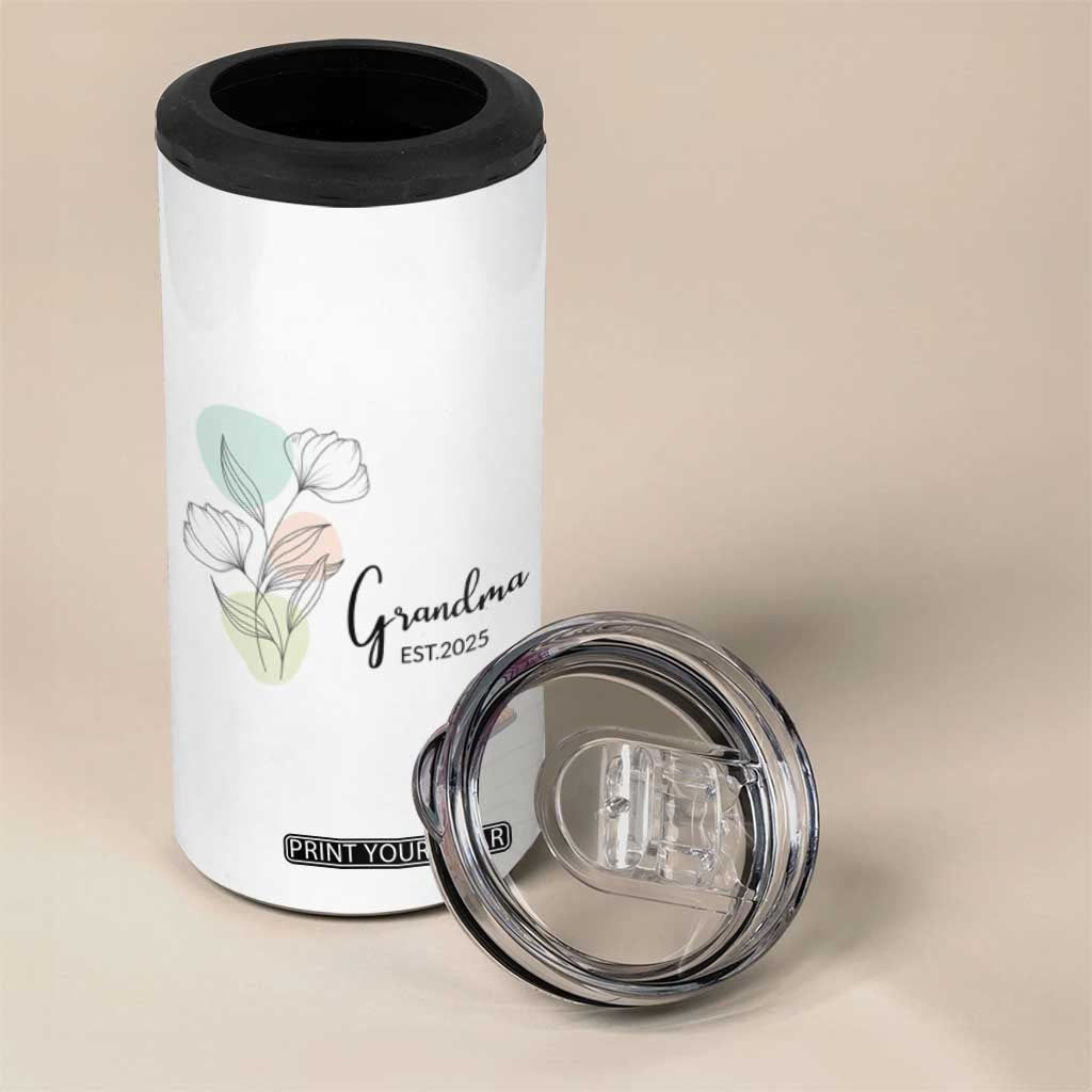 Promoted to Grandma 4 in 1 Can Cooler Tumbler Est 2025 New Grandmother Gift TB10 Print Your Wear