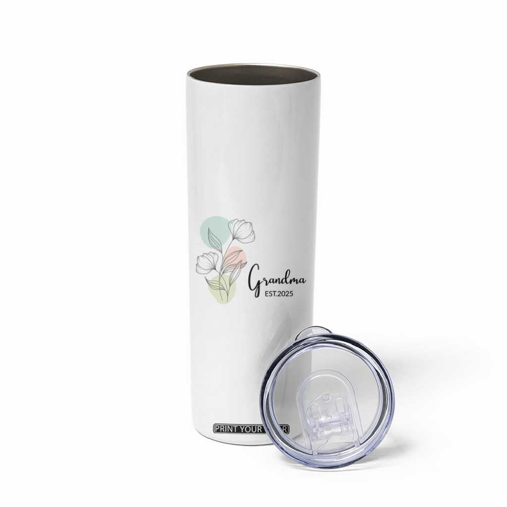 Promoted to Grandma Skinny Tumbler Est 2025 New Grandmother Gift TB10 Print Your Wear