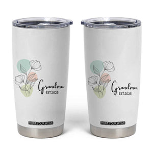 Promoted to Grandma Tumbler Cup Est 2025 New Grandmother Gift TB10 White Print Your Wear