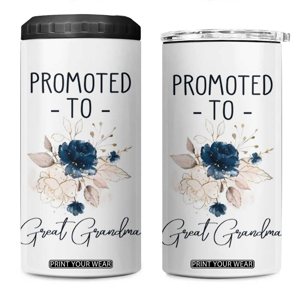 Promoted to Grandma 4 in 1 Can Cooler Tumbler First Time Grandmother New Nana Gift TB10 One Size: 16 oz White Print Your Wear