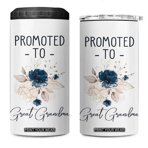 Promoted to Grandma 4 in 1 Can Cooler Tumbler First Time Grandmother New Nana Gift TB10 One Size: 16 oz White Print Your Wear