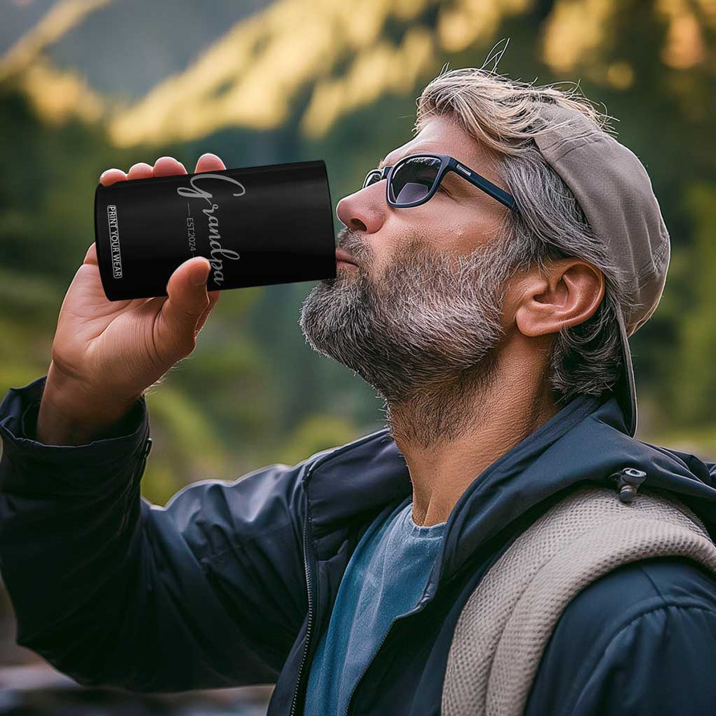 Promoted To Grandpa 4 in 1 Can Cooler Tumbler Granddad Est.2024 Pregnancy Announcement Gifts for New Grandparents TB10 Print Your Wear