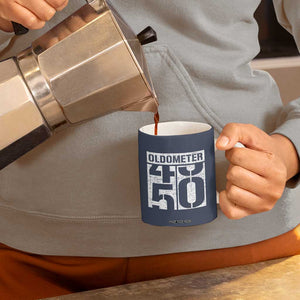 Funny 50th Birthday Coffee Mug Oldometer Odometer 1976 50 Year Old Birthday Old Joke TB10 Print Your Wear