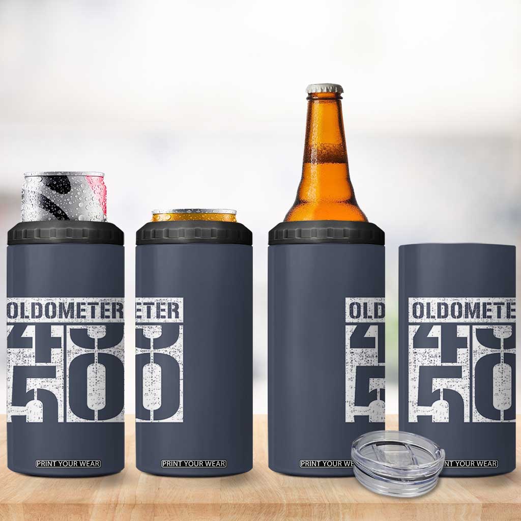 Funny 50th Birthday 4 in 1 Can Cooler Tumbler Oldometer Odometer 1976 50 Year Old Birthday Old Joke TB10 Print Your Wear