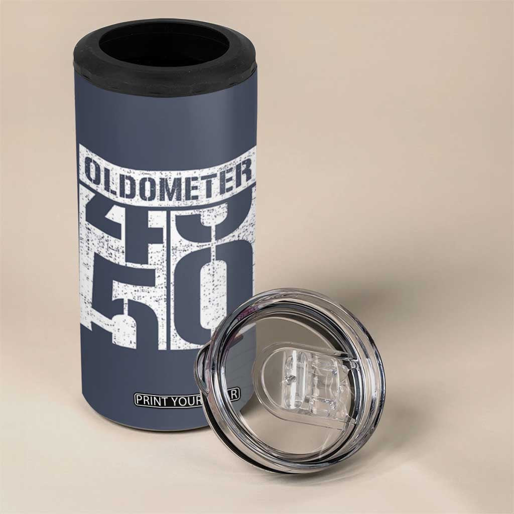 Funny 50th Birthday 4 in 1 Can Cooler Tumbler Oldometer Odometer 1976 50 Year Old Birthday Old Joke TB10 Print Your Wear