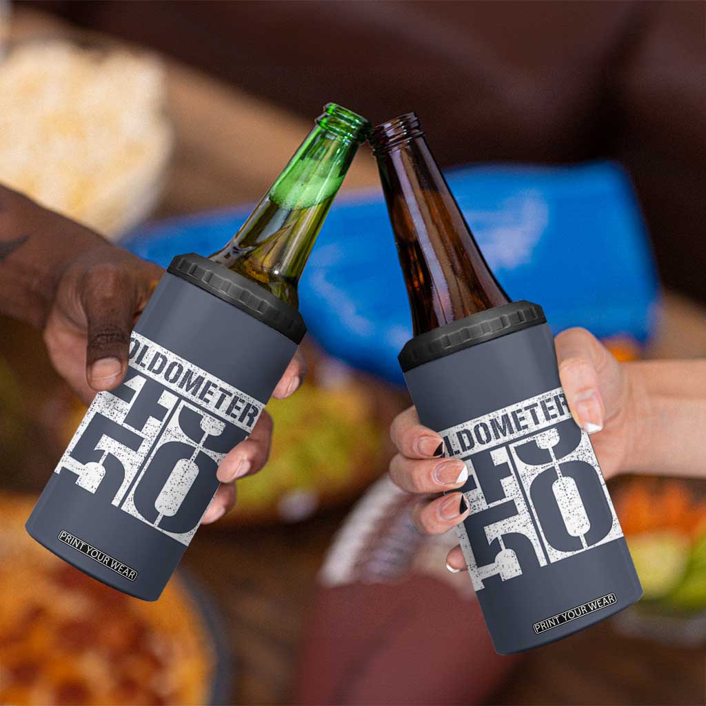 Funny 50th Birthday 4 in 1 Can Cooler Tumbler Oldometer Odometer 1976 50 Year Old Birthday Old Joke TB10 Print Your Wear
