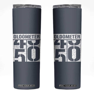 Funny 50th Birthday Skinny Tumbler Oldometer Odometer 1976 50 Year Old Birthday Old Joke TB10 Navy Print Your Wear