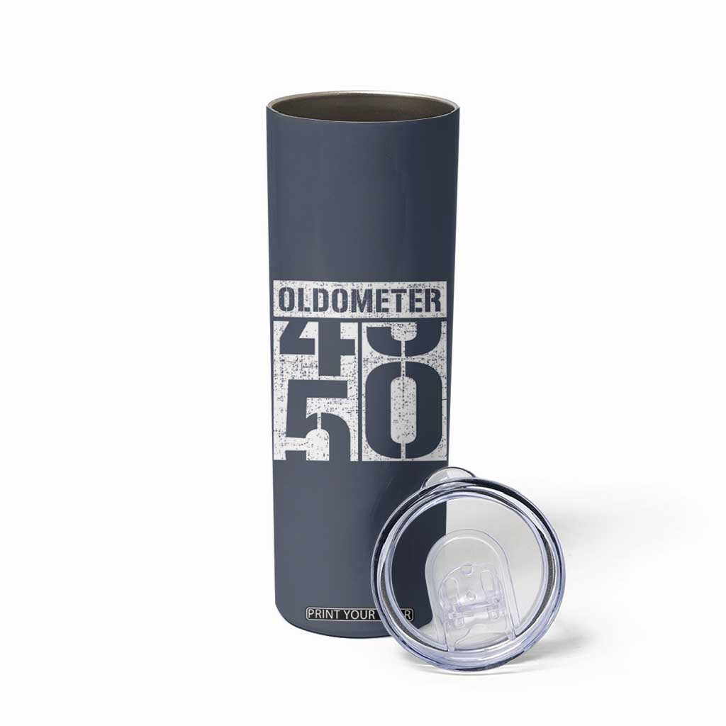 Funny 50th Birthday Skinny Tumbler Oldometer Odometer 1976 50 Year Old Birthday Old Joke TB10 Print Your Wear
