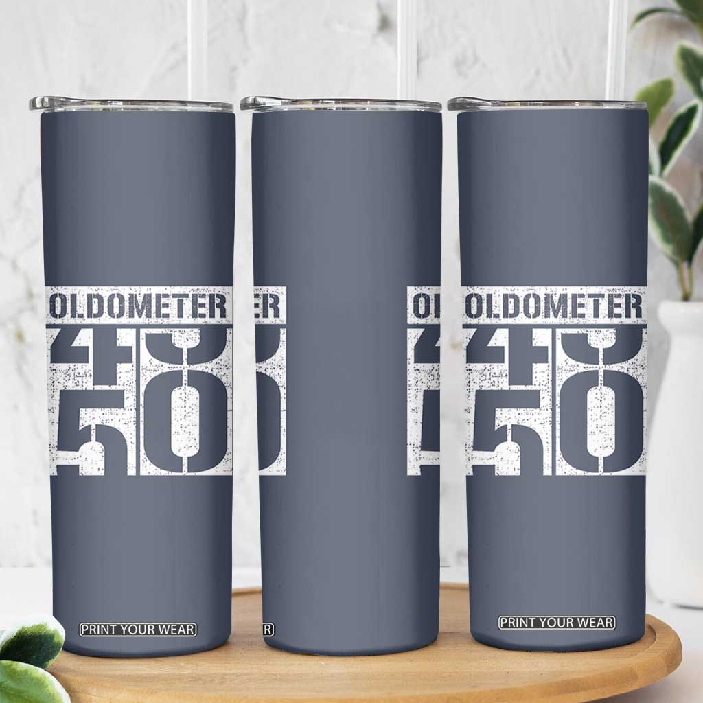Funny 50th Birthday Skinny Tumbler Oldometer Odometer 1976 50 Year Old Birthday Old Joke TB10 Print Your Wear