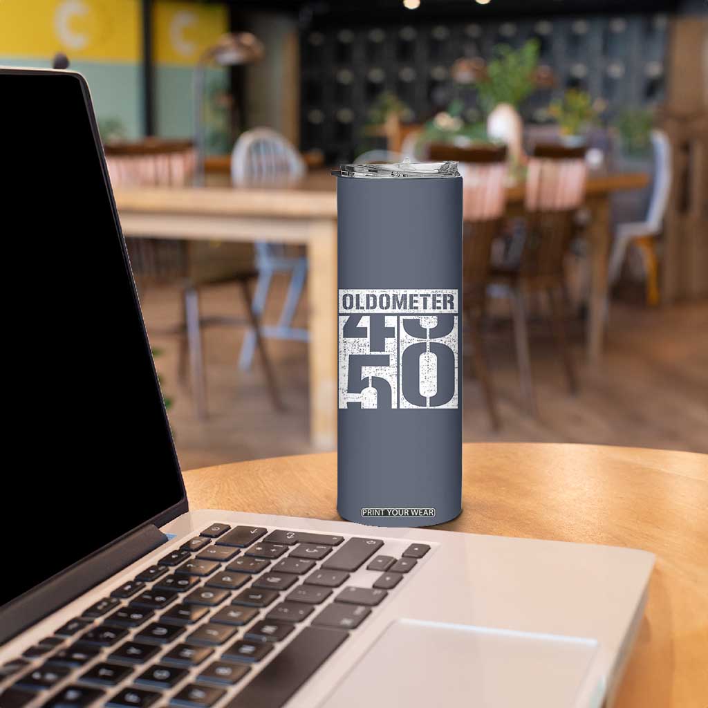 Funny 50th Birthday Skinny Tumbler Oldometer Odometer 1976 50 Year Old Birthday Old Joke TB10 Print Your Wear