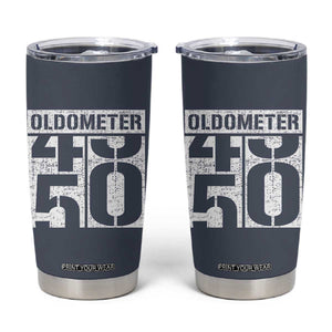 Funny 50th Birthday Tumbler Cup Oldometer Odometer 1976 50 Year Old Birthday Old Joke TB10 Navy Print Your Wear