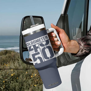 Funny 50th Birthday Tumbler With Handle Oldometer Odometer 1976 50 Year Old Birthday Old Joke TB10 Print Your Wear