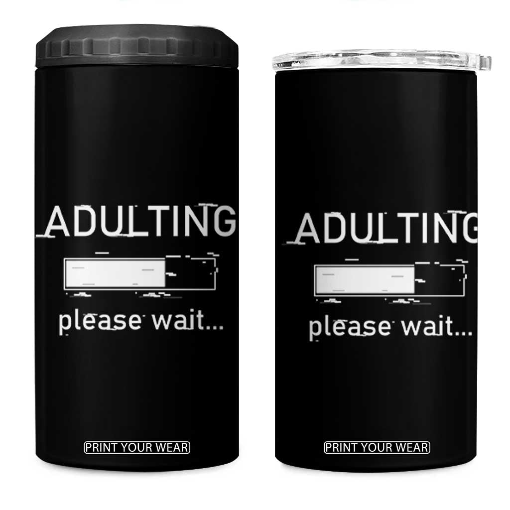 18th Birthday Gifts 4 in 1 Can Cooler Tumbler Adulting Please Wait 2008 18th Birthday For Boys Girls TB10 One Size: 16 oz Black Print Your Wear