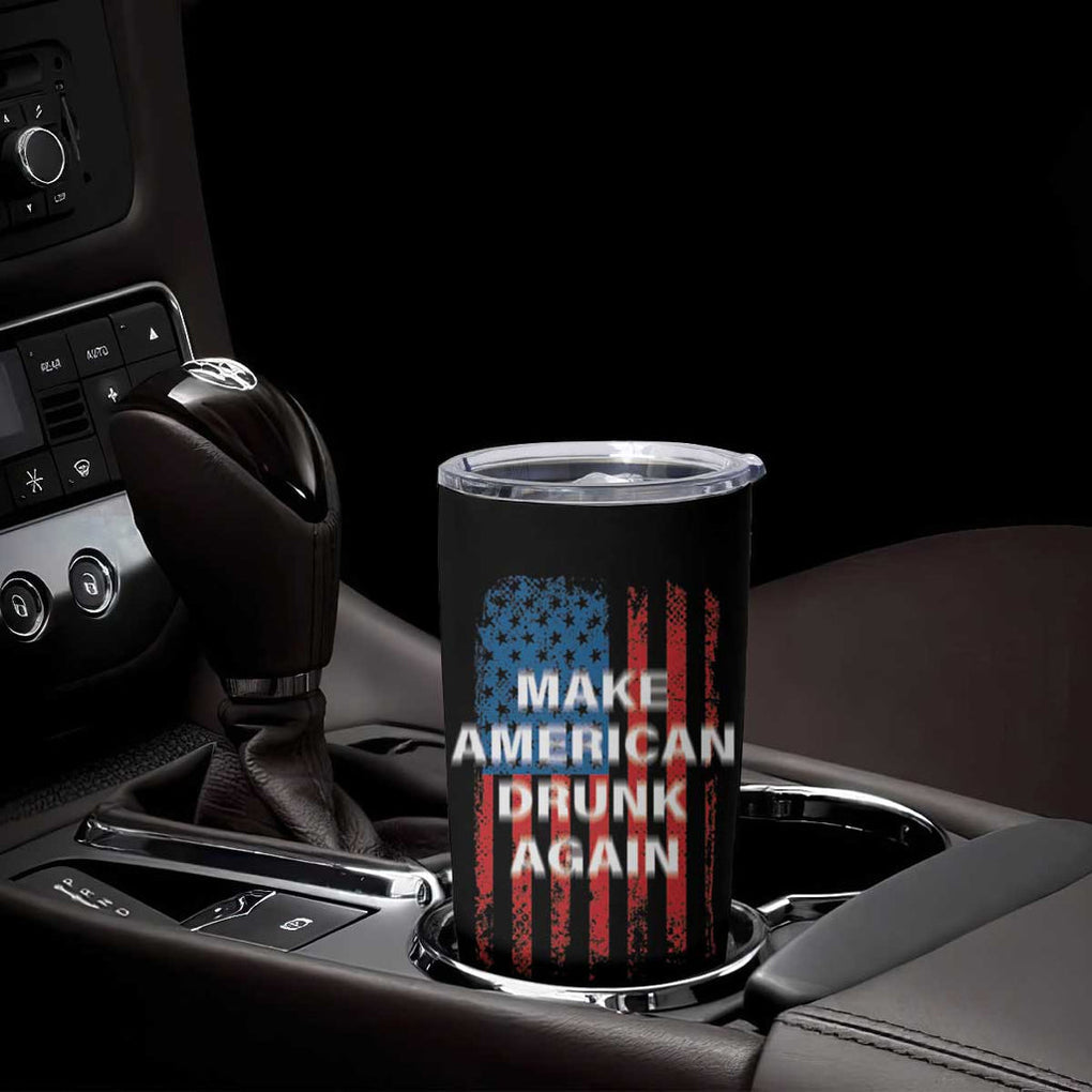 Funny Beer Alcohol Drunk Tumbler Cup Make America Drunk Again American Flag USA 4th July TB10 Print Your Wear