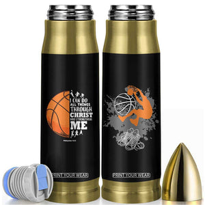 Christian Basketball Gifts Bullet Tumbler Basketball Player Coach Bulk Team Gift TB10 Black Print Your Wear