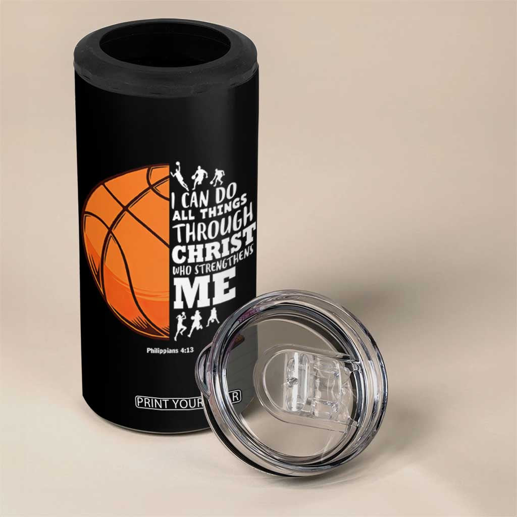Christian Basketball Gifts 4 in 1 Can Cooler Tumbler Basketball Player Coach Bulk Team Gift TB10 Print Your Wear