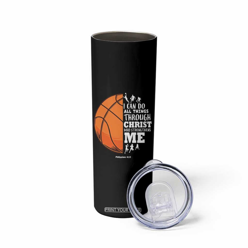 Christian Basketball Gifts Skinny Tumbler Basketball Player Coach Bulk Team Gift TB10 Print Your Wear