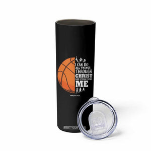 Christian Basketball Gifts Skinny Tumbler Basketball Player Coach Bulk Team Gift TB10 Print Your Wear