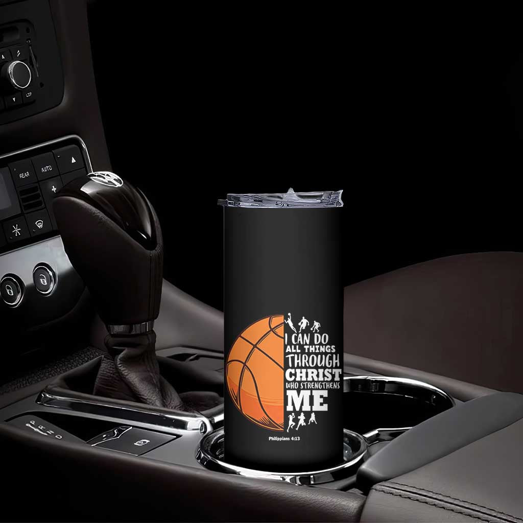 Christian Basketball Gifts Skinny Tumbler Basketball Player Coach Bulk Team Gift TB10 Print Your Wear